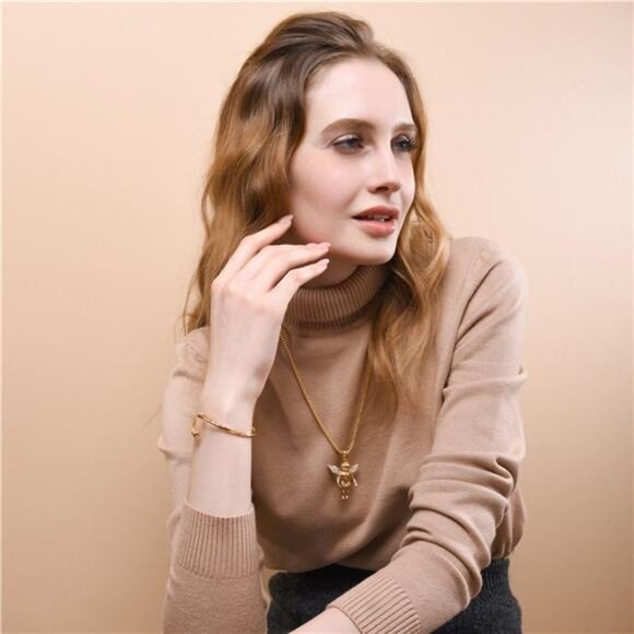 Unisex Simple Cuff Bracelet 18K Real Gold Platinum Plated Fine Bracelets Bangle - Picture 6 of 7